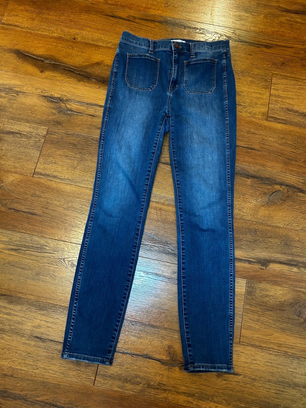 Madewell Women’s 28 High Waisted Sailor Blue Jeans Denim Pockets Pants
